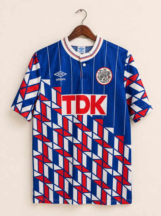 Ajax Away Shirt 1989/90 – Umbro – TDK – Blue/Red/White